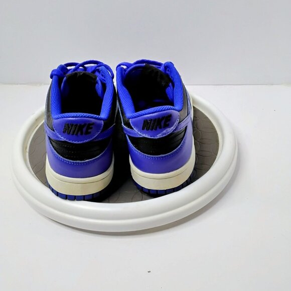 Nike Youth Dunk Low Black/Blue Sneakers Size 6.5Y EU 39 Leather/Mesh Casual Shoe - Picture 6 of 7